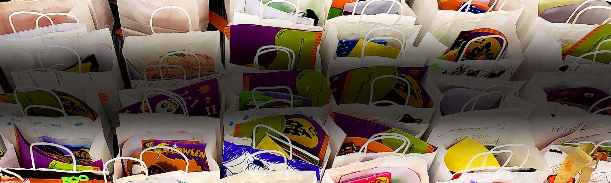 Halloween Treat Bags by company kids for HOPE Week 2019